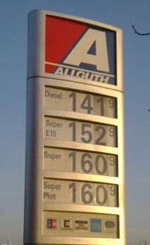 Tankstellenpreise mit Super E 10
