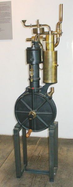 Daimlers Standuhrmotor 1885
