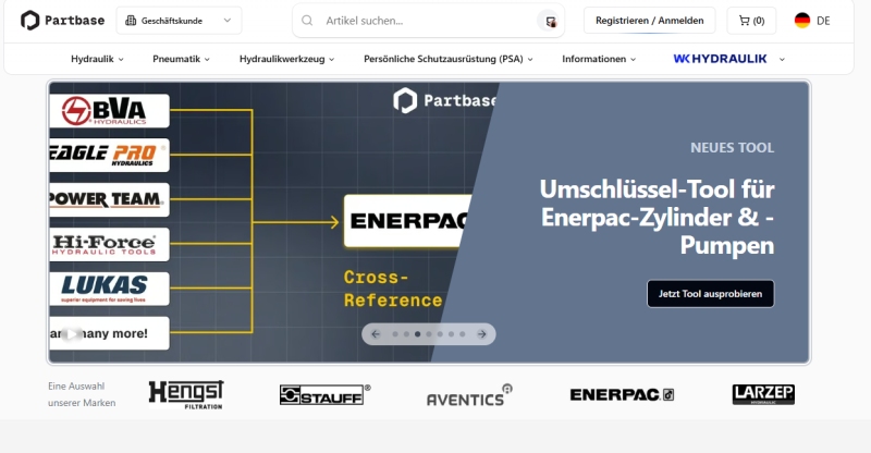 Enerpac sreeenshot website